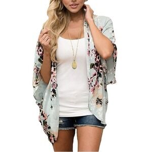 Haute Edition Boho Women's Lightweight Summer Kimono Cover Up Beachy Size S NWOT